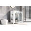 Meuble-lavabo 20 po avec lavabo en céramique, porte blanche moderne et porte-sérum