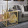 Lilliann Gold Finish Peony And Ginkgo Coffee And End Table Set With Mirror Top