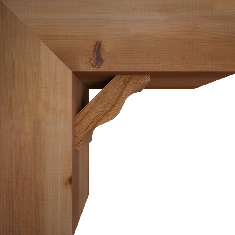 Support Funston Block avec support décalé, 18 po x 18 po, Cèdre rouge occidental de l 7 1/2 po (lisse)