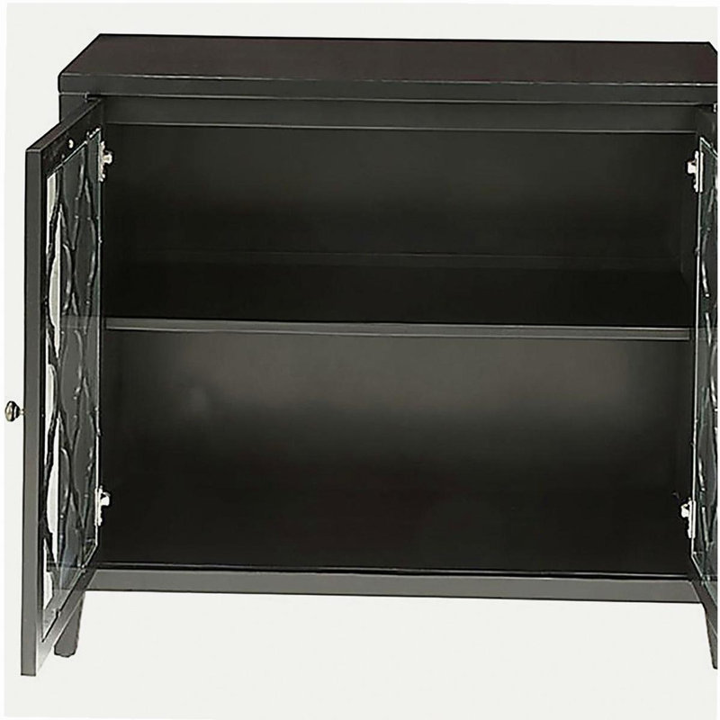 Black Console Table with Shelf Inside