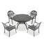 Ensemble classique de meubles de patio en aluminium coulé avec coussins-77670970