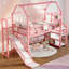 Lit mezzanine simple avec glissade et escalier-1885639543