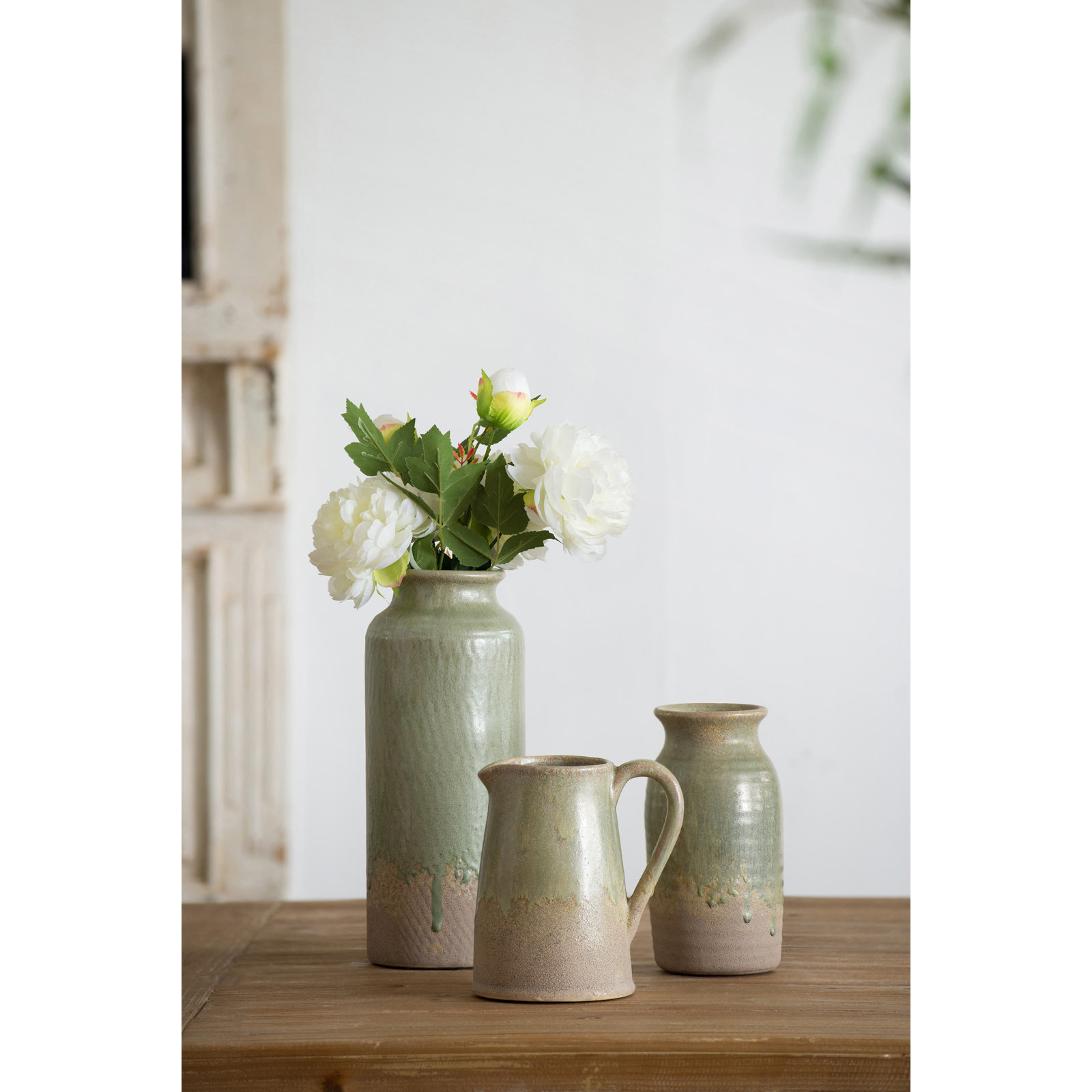 Bridgehampton Handmade Ceramic Table Vase, 9.1" H x 4.3" W x 4.3" D