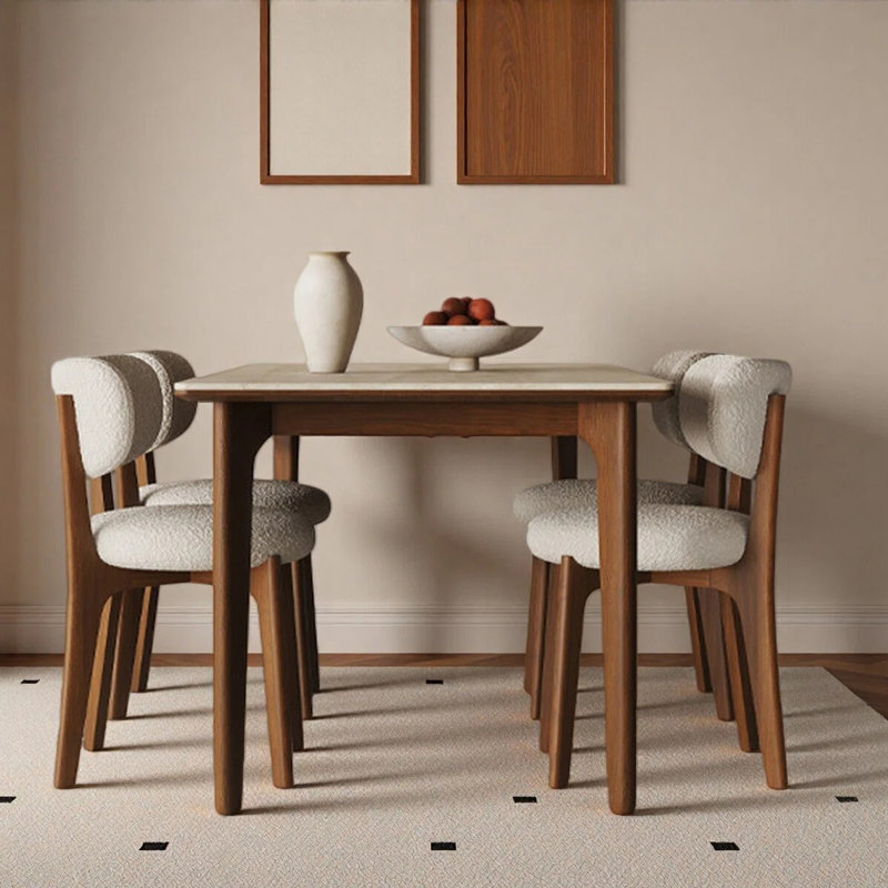 Modern minimalist dining table, 29.53"H x 55.12"L x 31.5"W