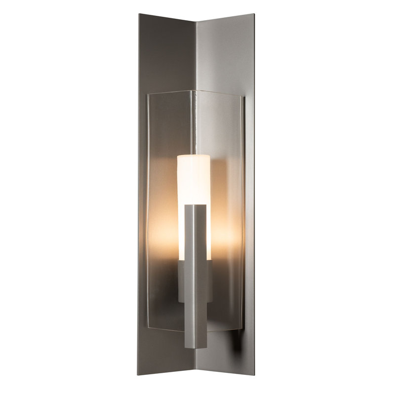 Summit Steel Wall Light, Coastal Burnished Steel, 34" H x 11.1" W x 8.5" D, Clear