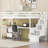 Twin Size Loft Bed Frame with Built-in Desk and Double Storage Drawers-1556007615