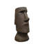 Statue de tête de l'île de Pâques de 35,6 po de hauteur - décoration emblématique Moai pour la cour de jardin
