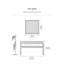 Banc en bois massif de 47 po de large avec dossier festonné Zala