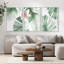 Minimaliste botanique tropical feuille de bananier Monstera vert sauge, œuvre d'art moderne minimaliste botanique-100707468-100707466