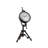 Industrial Roman Numeral Metal Quartz Movement / Crystal Tabletop Clock in Black