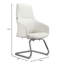 Fauteuil de bureau et de conférence en cuir Stiller - Siège de bureau avec accoudoirs fixes, soutien lombaire, base pivotante et structure en fer-1245559508