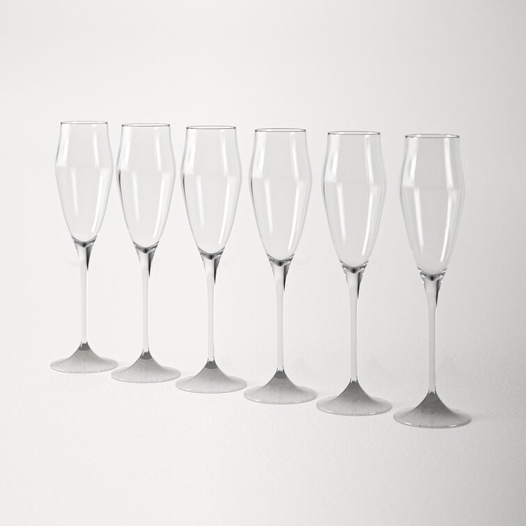 FLUTED WINE GLASSES (SET OF 6)