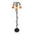 58" High Amber/Purple Tiffany Pond Lily 3 Light Floor Lamp