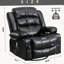 39.76 In. W Leather Recliner With Rocking, Remote Control, Tufted And Storage-1820789287