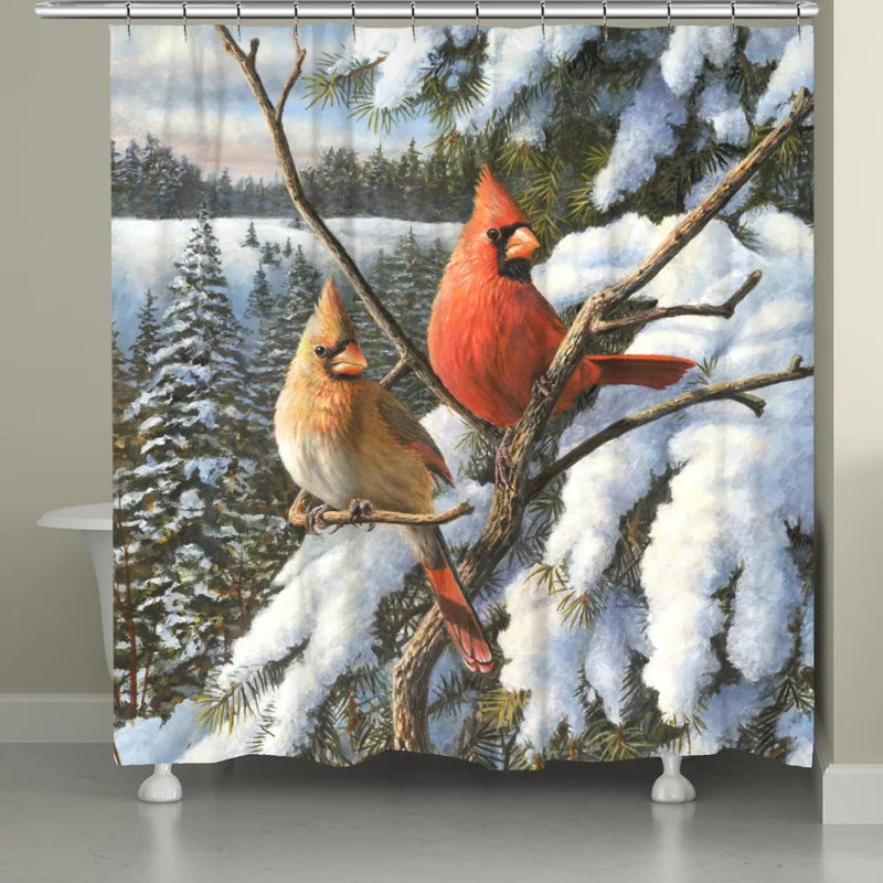 Rideau de douche Winter Cardinal