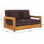 Montford Teak Loveseat with Cushions-1640809762