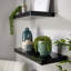 Tayshia 2 Piece Black Gloss Floating Shelves-815053468