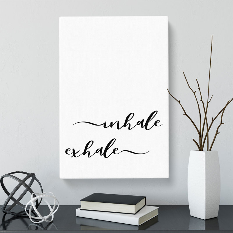 Inhale Exhale - Wrapped Canvas Print, 50cm H x 35cm W x 3cm D