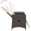 Canapé de jardin inclinable Vidaxl brun, blanc crème-116119989-116119991