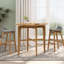 Table de bar carrée en bois massif de 92,3 cm (36,34 po) avec quatre pieds