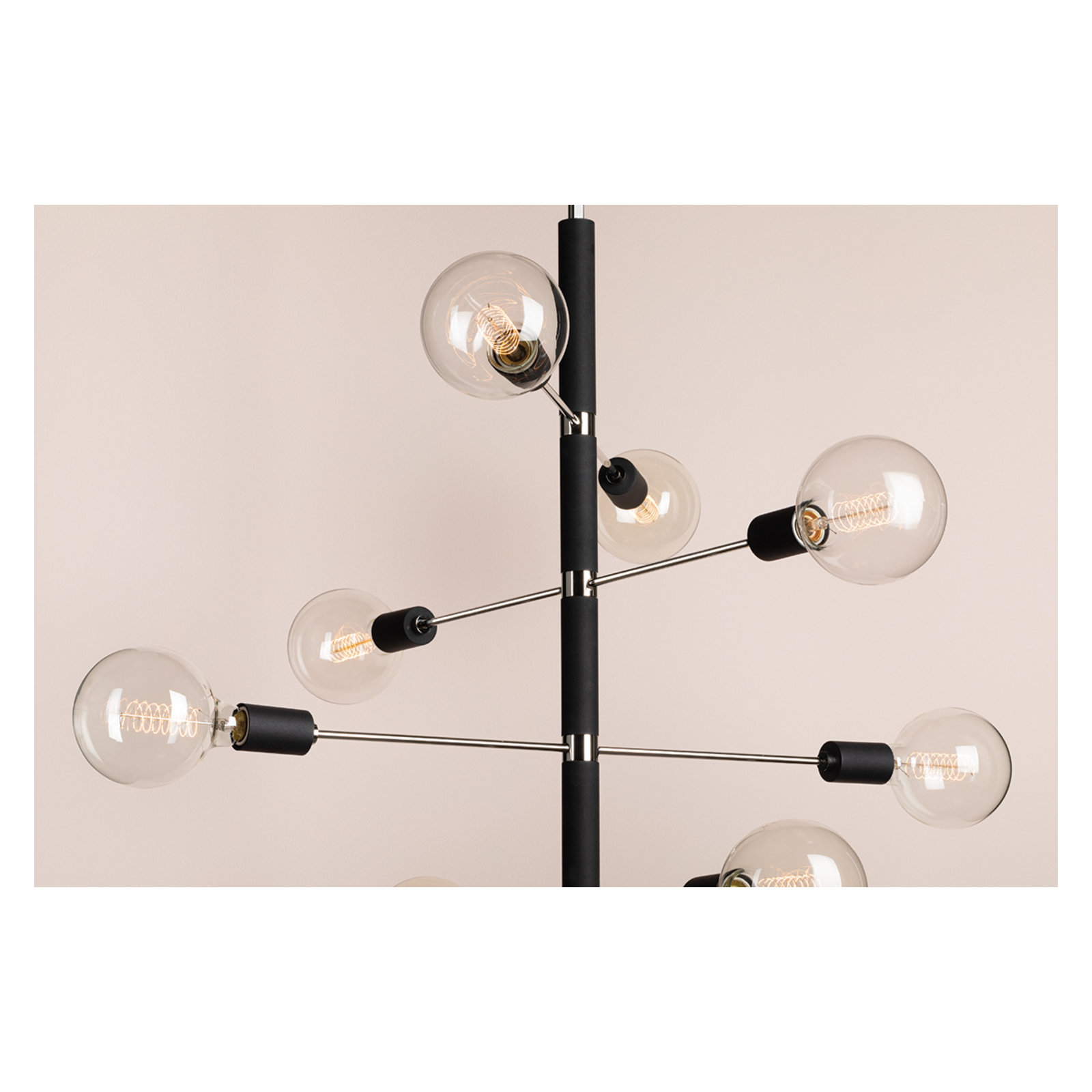 Christopher 8 - Light Metal Sputnik Chandelier, Polished Nickel