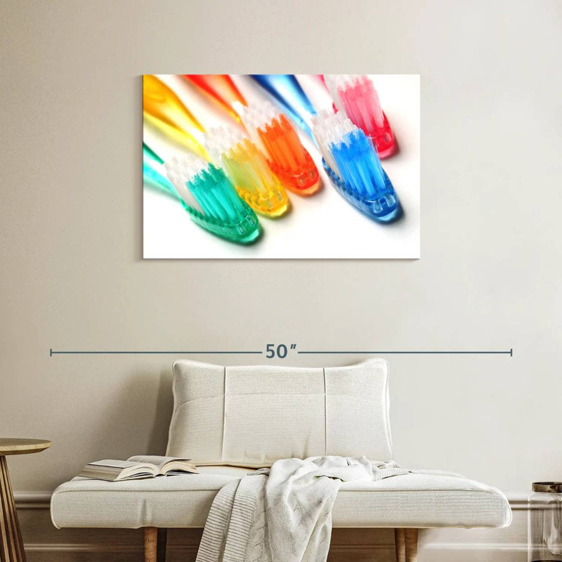 Alcaraz Colored Toothbrushes, 24" H x 36" W