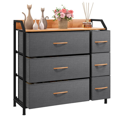 Bellock Metal 6 - Drawer Chest of Drawers, 80cm W Bedroom Drawer