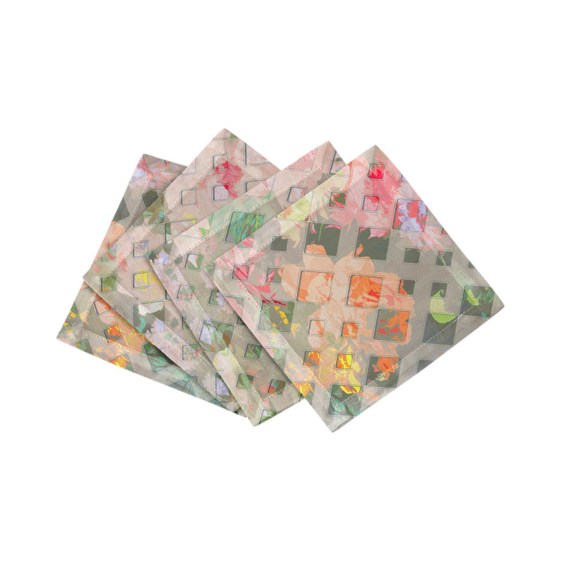 Serviettes de table en satin de coton Defosse Trellis Azalea, Azalée