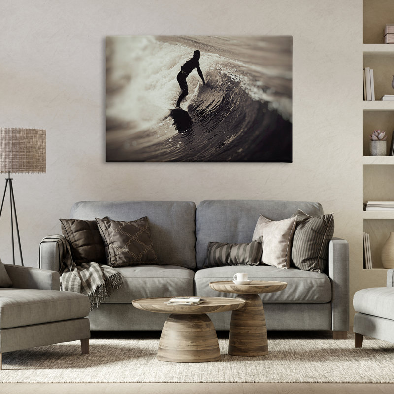 «Surfer's Wave Splash» par Norm Stelfox, H 24 po x l 36 po