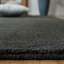 Tapis gris anthracite en laine et en coton tissé à la main Ewen-1642020176