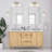 2-light Vanity Light with Clear Ribbed Glass Shade-647891125