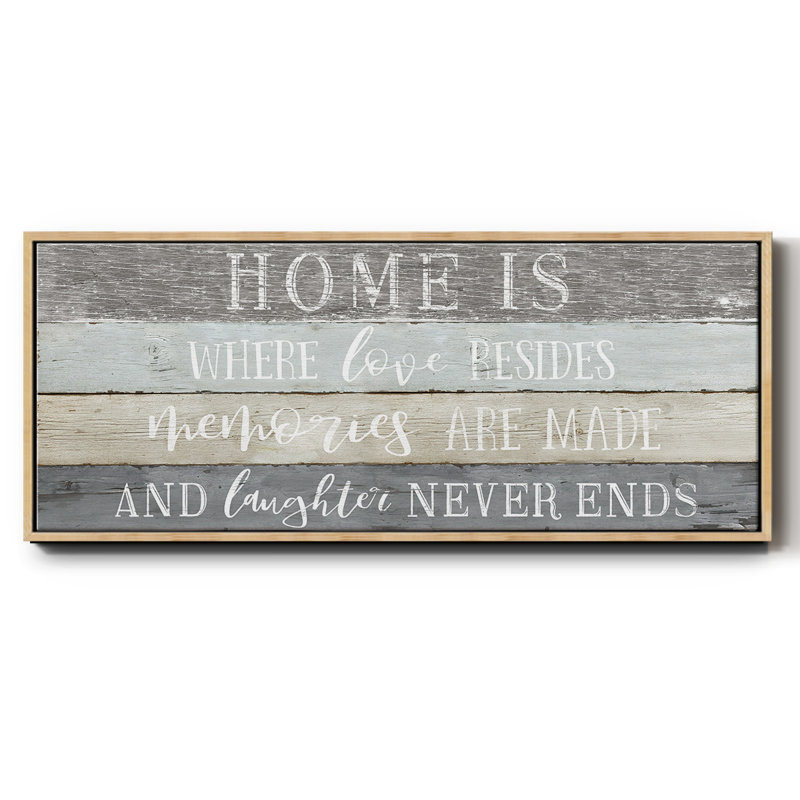 Home is Where- Toile encadrée, H 12 po x l 30 po