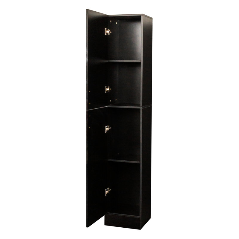 Armoire autoportante Allenport pour la cuisine et la salle à manger, noir. Tablettes. 14,08 x 11,32 x 73,48, 57,67 lb Option élégante. Et tablettes, deux portes. Conception.