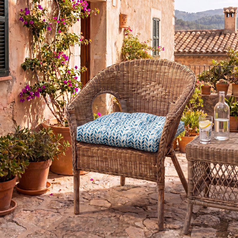  Italia Acrylic Outdoor Chair Cushion, Monaco Indigo