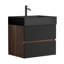 Meuble-lavabo 24 po avec lavabo en quartz noir mat et tiroirs noirs doux, meuble-lavabo mural flottant pour salle de bain moderne-1595472878