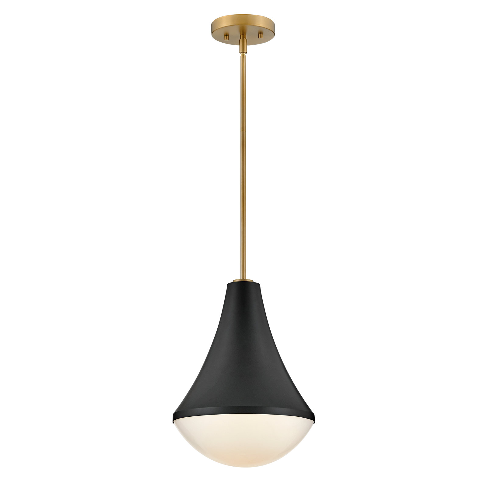 Candace Single Light Steel Pendant, Black