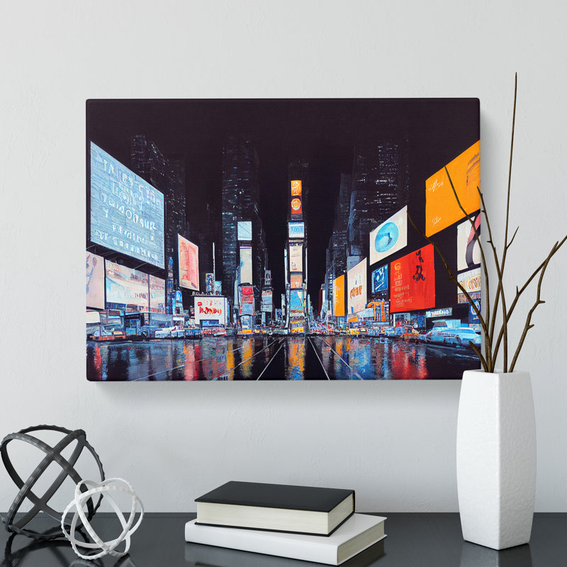 Times Square Art Vol.6 - Wrapped Canvas, 40cm H x 60cm W x 3cm D