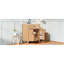 Meuble-lavabo de 30 po avec lavabo en résine, meuble-lavabo à cadre en bois avec tablette réglable, organisateurs de porte d'armoire, grain de bois naturel