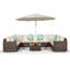 Yancey 5 Seater Rattan Corner Sofa Set