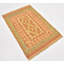 Tapis de surface en laine orange 2 pi 8 po x 4 pi 2 po one-of-kind à la main noué la new age Elland