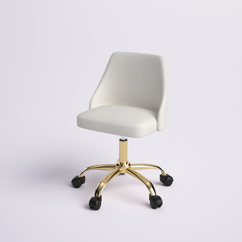Lynly Task Chair, Gold, White