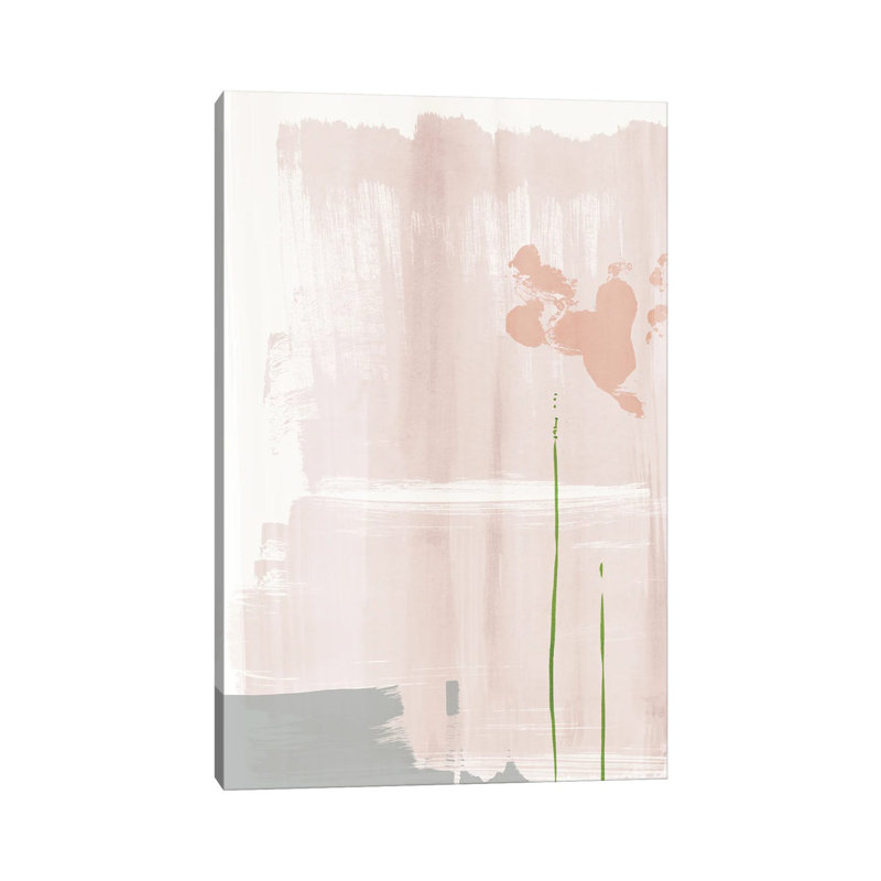 Soft Pink Abstract Painting by Nouveau Prints - Wrapped Canvas Gallery-Wrapped Canvas Giclée, 30.48cm H x 20.32cm W x 1.9cm D