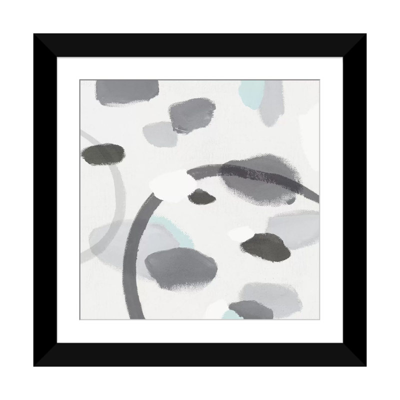 Impression sur toile, Papier d'art encadré noir, H 24 po x l 24 po x P 1 po, Blanc