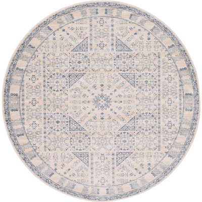 Tapis oriental ivoire / bleu Iyanna