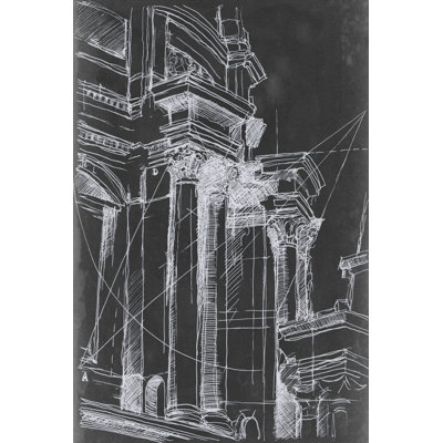 Architectural Schematic I by Ethan Harper - Wrapped Canvas Painting