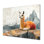 Lama au Pérou, méditation du gardien - reproduction d'art moderne en métal, art mural en métal lama