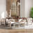 Modern Farmhouse Extendable 59.06" to 90.55" Table Dining Set for 4-8-699640336-699640339-699640328