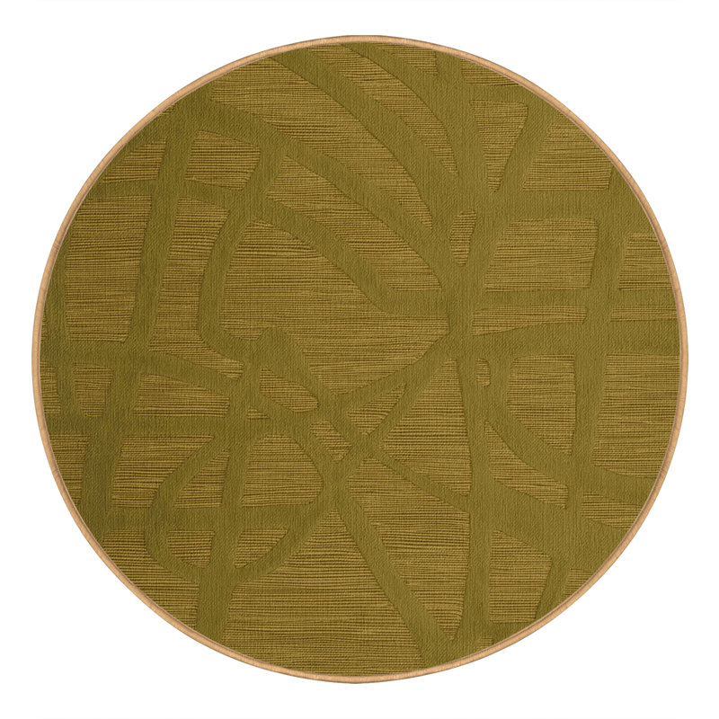 Tapis abstrait lavable à la machine, Rond 3 pi