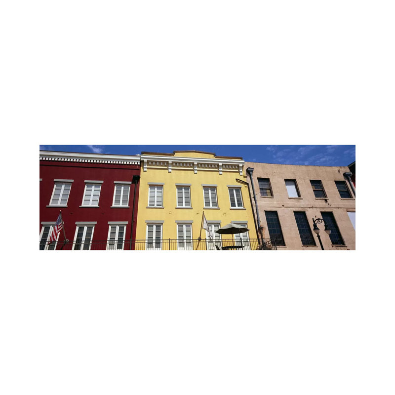 Low Angle View of Buildings, French Market, French Quarter, New Orleans, Louisiana, USA 1 Piece Wrapped Canvas Panoramic Wall Art
