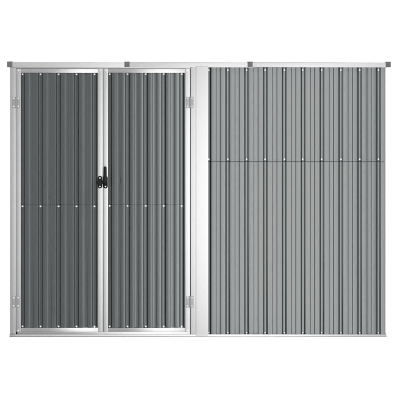 Remise de rangement en acier l 7,38 pi x P 2,92 pi, gris